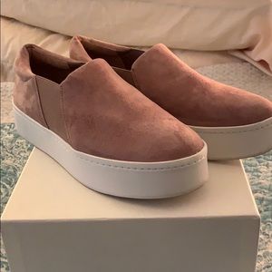 Pink/Muave Suede Platform Sneakers - VINCE